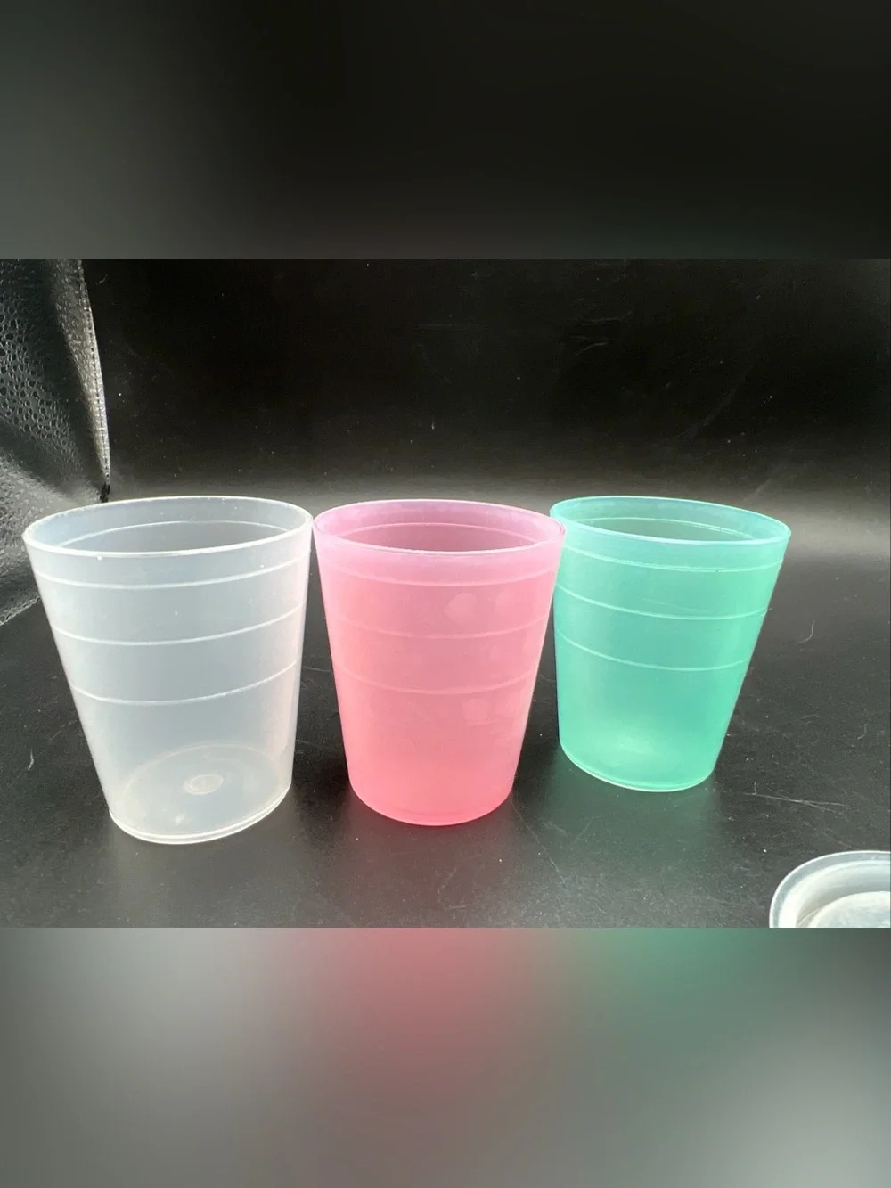 Tupperware Vintage Mini 2oz Pastel Midget Containers Set 3 Cups